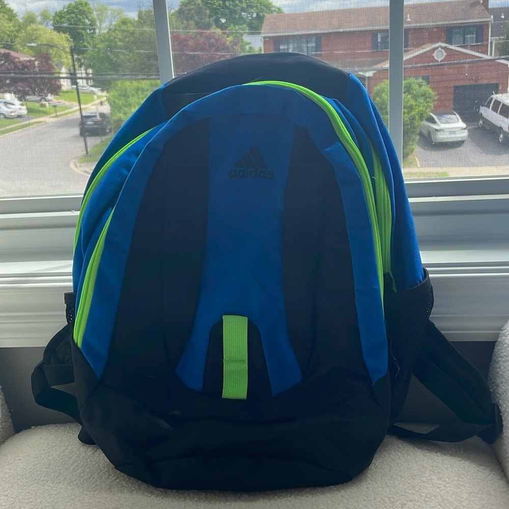 Adidas Backpack with a variety of pockets for pencils and coloring utensils